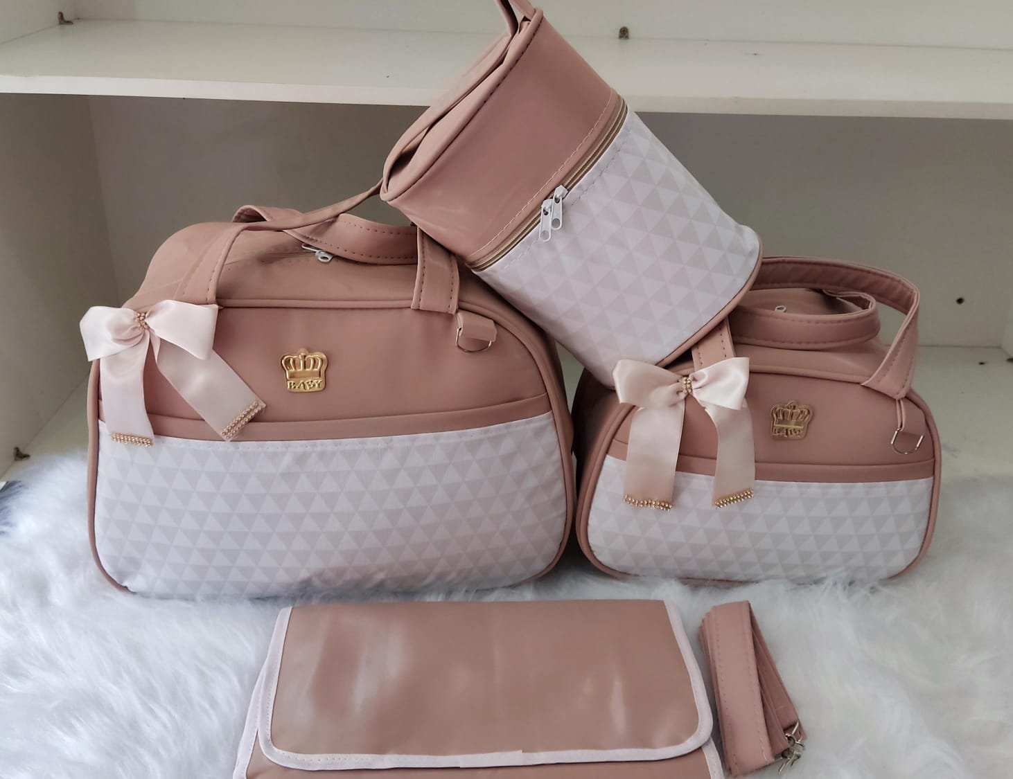 Kit Maternidade Completo 5 Peças Fashion Baby - Bege