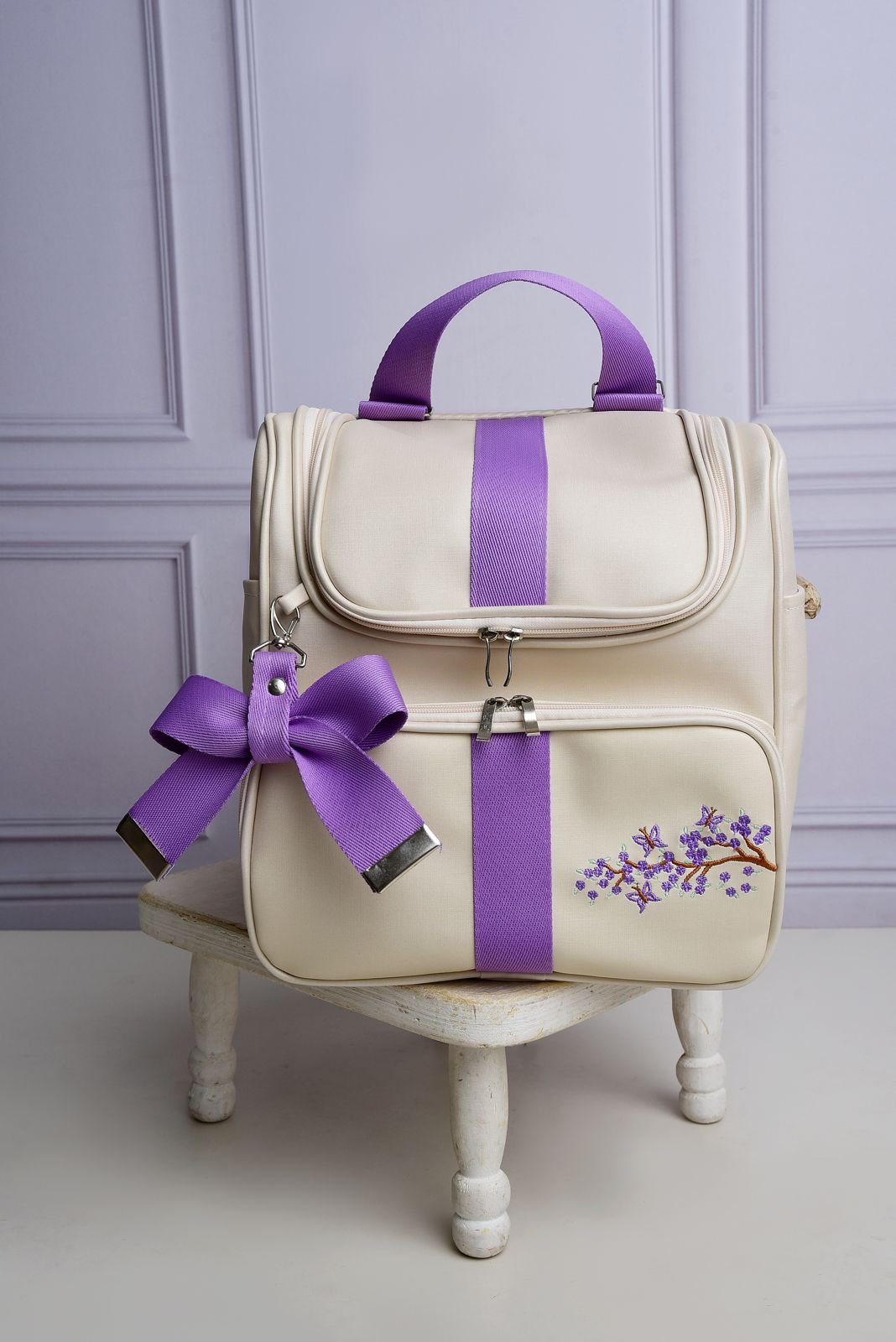 Mochila Maternidade Grande Conforto: Térmica, Impermeável + Laço Charme