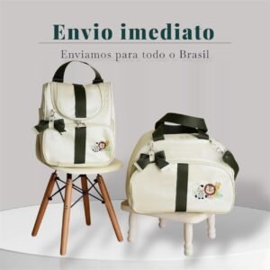 Kit Maternidade Versátil Duo: Bolsa G & Mochila 2 em 1 Térmica e Impermeável