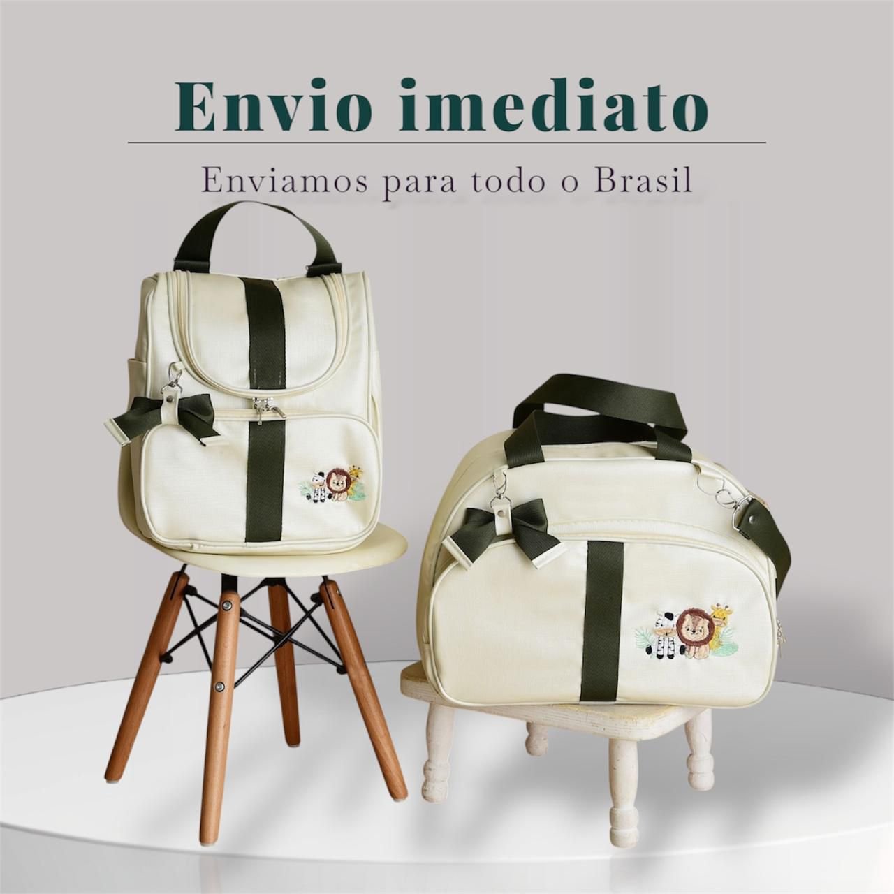 Kit Maternidade Versátil Duo: Bolsa G & Mochila 2 em 1 Térmica e Impermeável